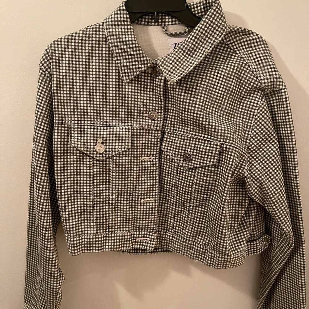Zara cropped denim jacket